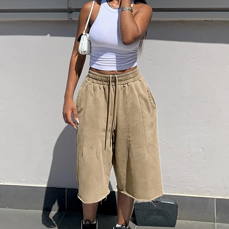 👖New Arrival 50% OFF💥Wide Leg Denim Shorts – drawstring waist, loose fit, lightweight – ideal for beach, city & everyday wear. 💨🌸