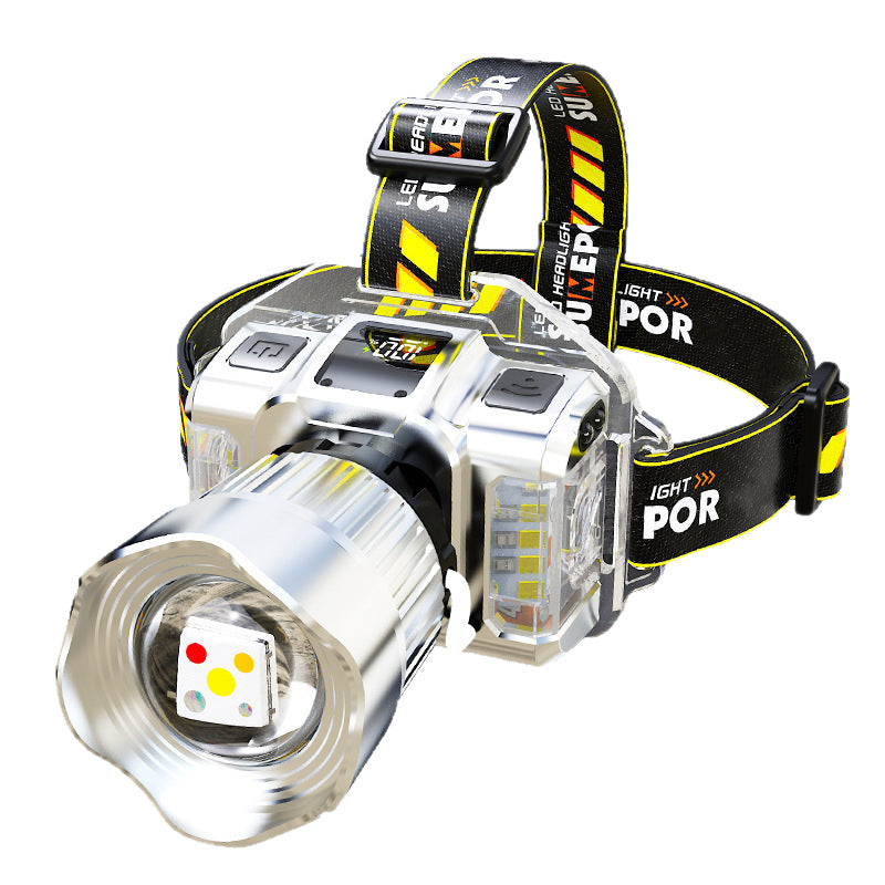 5-Color LED Headlamp with Motion Sensor