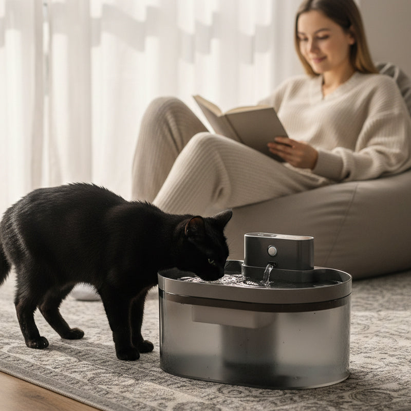Smart Motion-Sensing Cat Water Fountain