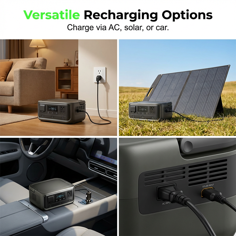 ⚡Portable Power Station, 256Wh LiFePO4 Battery, 300W (Max 600W) Solar Generator, <20 ms UPS, 100W USB-C Output, 3,000 Charge Cycles—For Camping, Outdoor Activities, Travel, Emergencies, Gamers, and Festivals