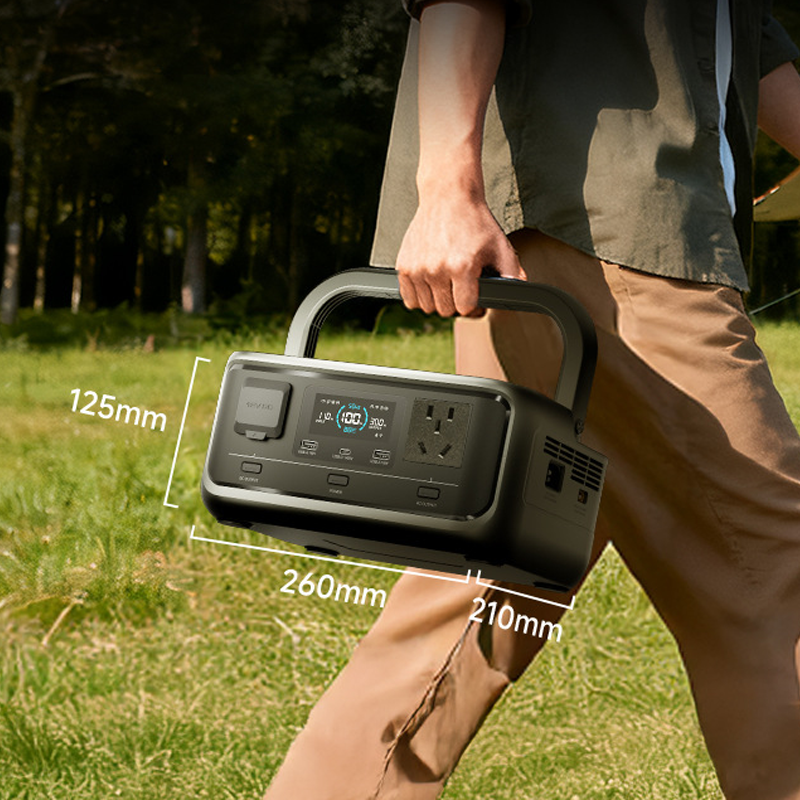 ⚡Portable Power Station, 256Wh LiFePO4 Battery, 300W (Max 600W) Solar Generator, <20 ms UPS, 100W USB-C Output, 3,000 Charge Cycles—For Camping, Outdoor Activities, Travel, Emergencies, Gamers, and Festivals