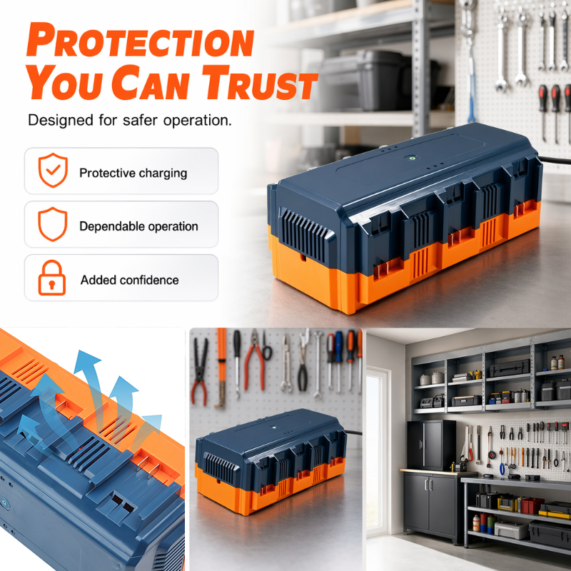 Multi-Slot Lithium Battery Fast Charger