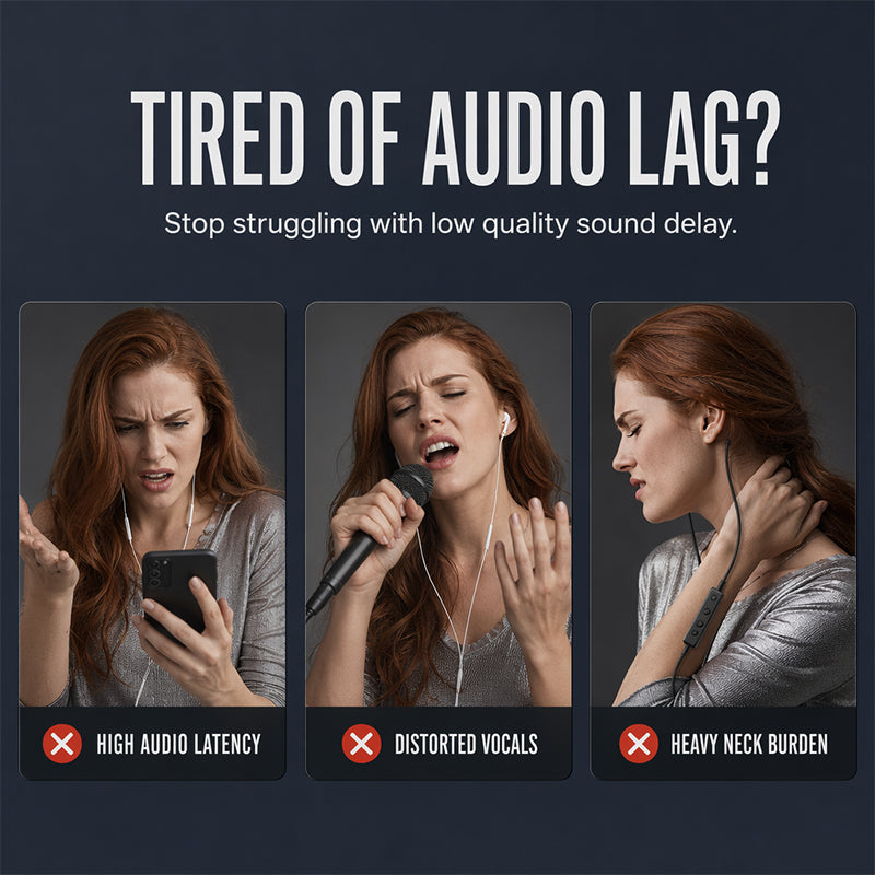 📢📢50% OFF !! ⏰Bluetooth Karaoke Headset with Secure Collar Spring Clip
