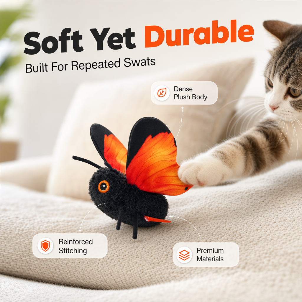 🦋 50% OFF! 🐱 Smart Sensing Butterfly Toy – Motion-activated & interactive cat fun ✨