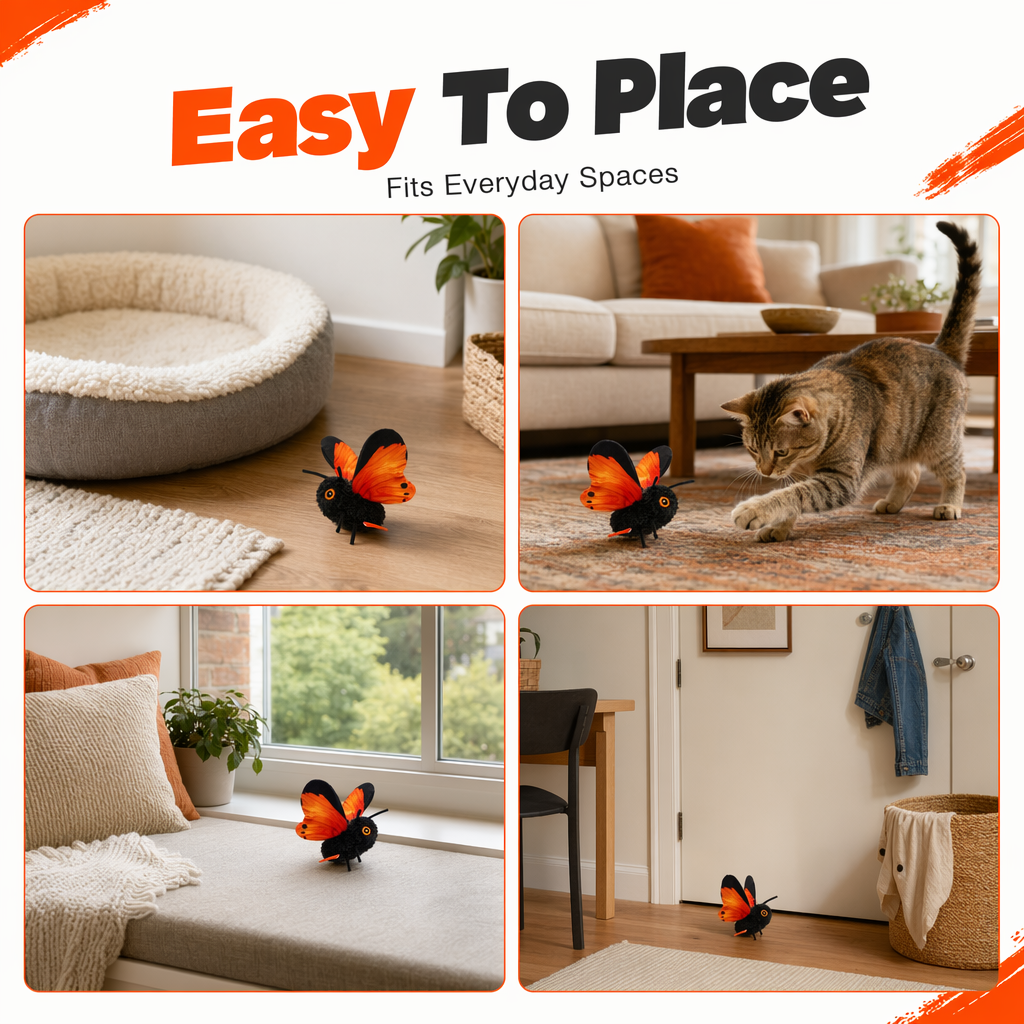 🦋 50% OFF! 🐱 Smart Sensing Butterfly Toy – Motion-activated & interactive cat fun ✨