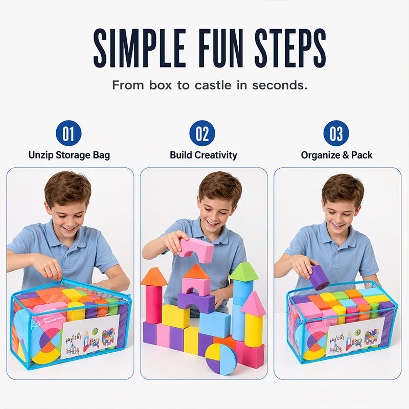 ⏳Limited-time 50% off⏰Kids Soft EVA Foam Building Blocks Set🏰