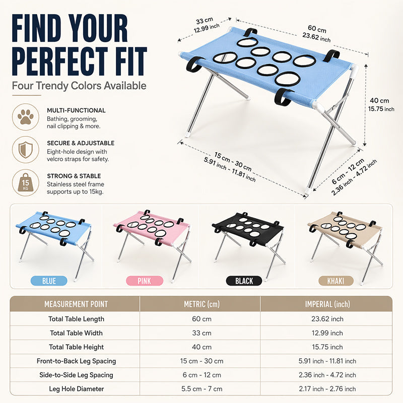 🐕🛏️ 2-in-1 Foldable Pet Grooming Bed – 50% OFF! Grooming Table + Cosy Bed in One – Portable, Easy to Clean & Perfect for Home & Travel 🔥💪✨