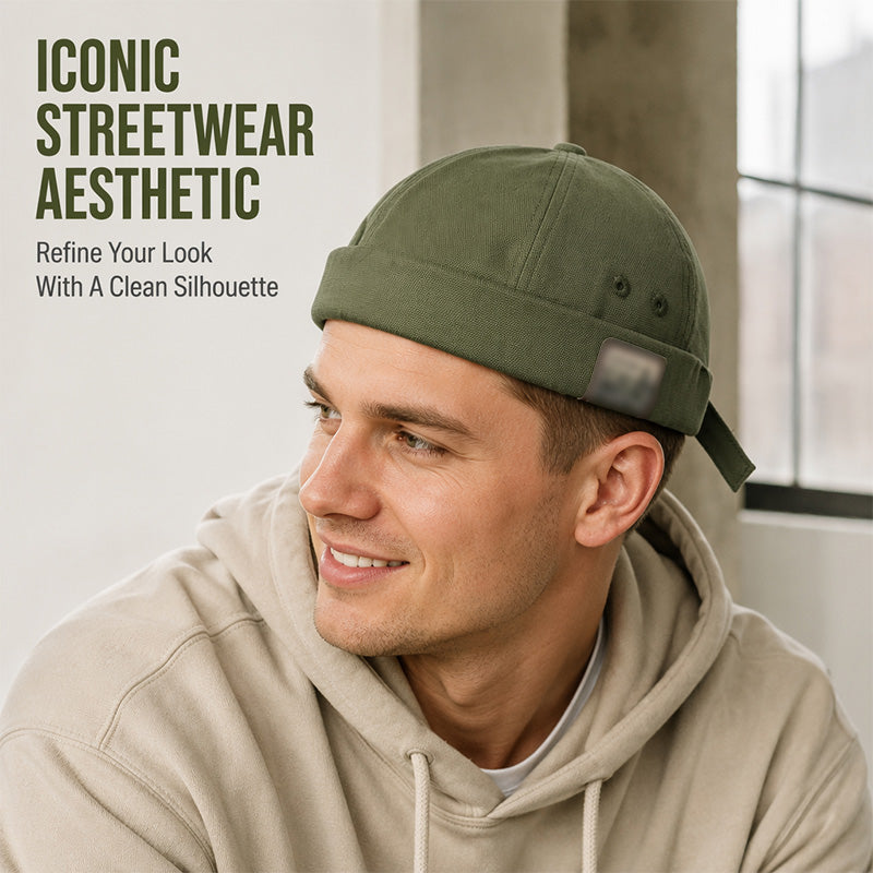 Unisex Adjustable Brimless Docker Hat 🧢 A Laid-Back Look That Fits Just Right ✨