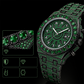 ⌚ Men's Luxury Sparkling Quartz Watch — Diamond-Inlaid Sunray Dial with Fluted Bezel