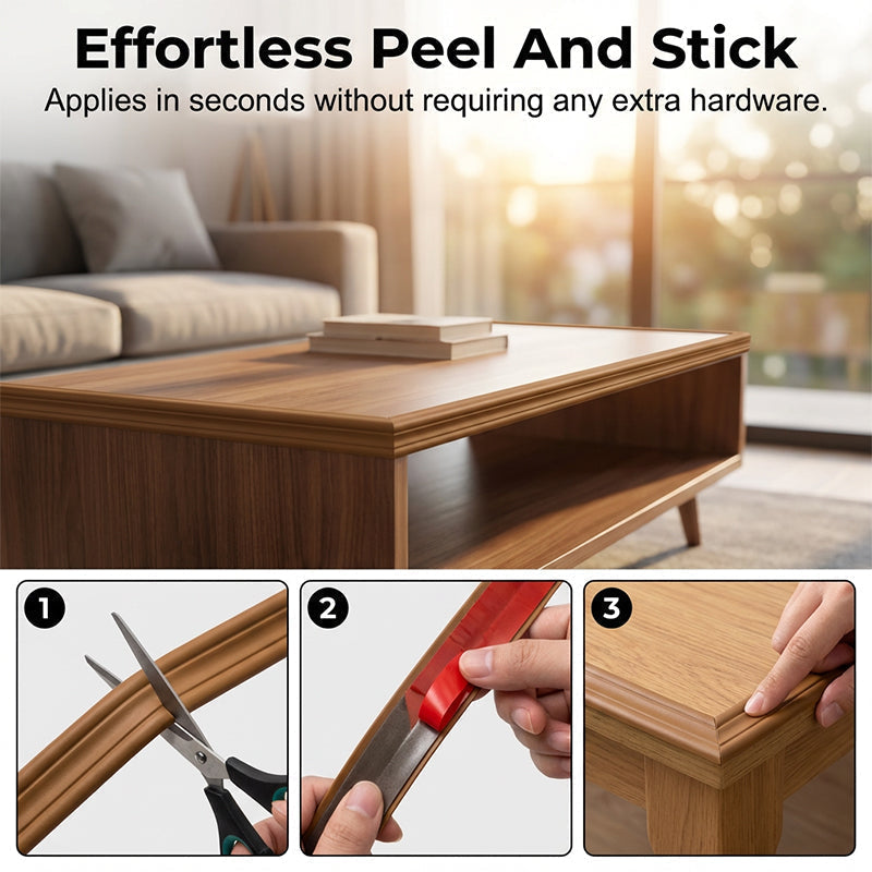 📢 50% OFF!! ⏰ Flexible Molding Trim Strip – Decorative Wall Edge Protector ✨