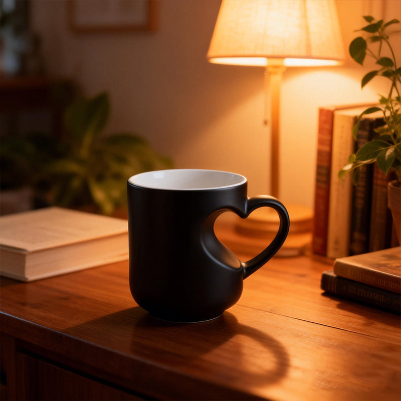 ⏳Time-Limited Special⏰Color Changing Heart Handle Ceramic Mug for Valentine's Day ☕