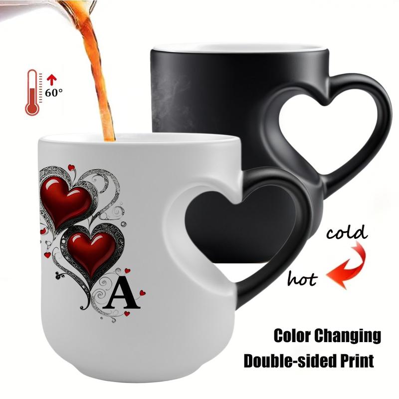 ⏳Time-Limited Special⏰Color Changing Heart Handle Ceramic Mug for Valentine's Day ☕