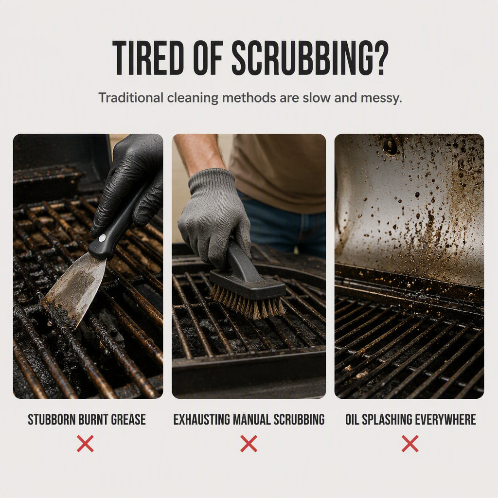 ⚡ Electric BBQ Grill Cleaning Brush – Cordless Rechargeable BBQ Scraper
