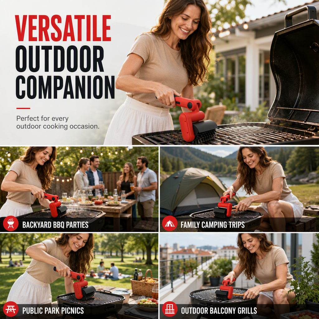 ⚡ Electric BBQ Grill Cleaning Brush – Cordless Rechargeable BBQ Scraper