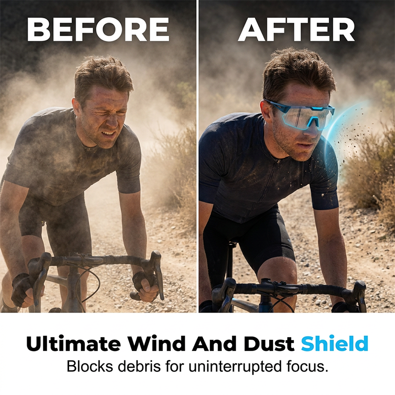 🕶️ Day & Night Riding Glasses – Anti-Glare Yellow Lens for Night Driving