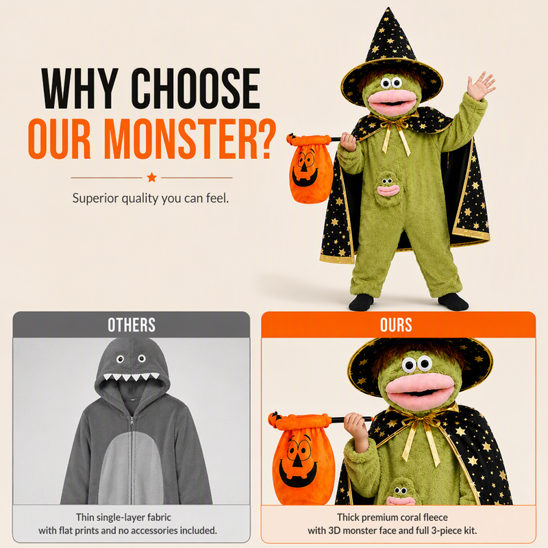 Funny Halloween Monster Costume Set