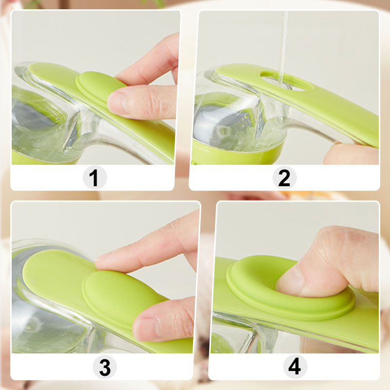 Pet Bath Brush with Long Handle & Shampoo Dispenser