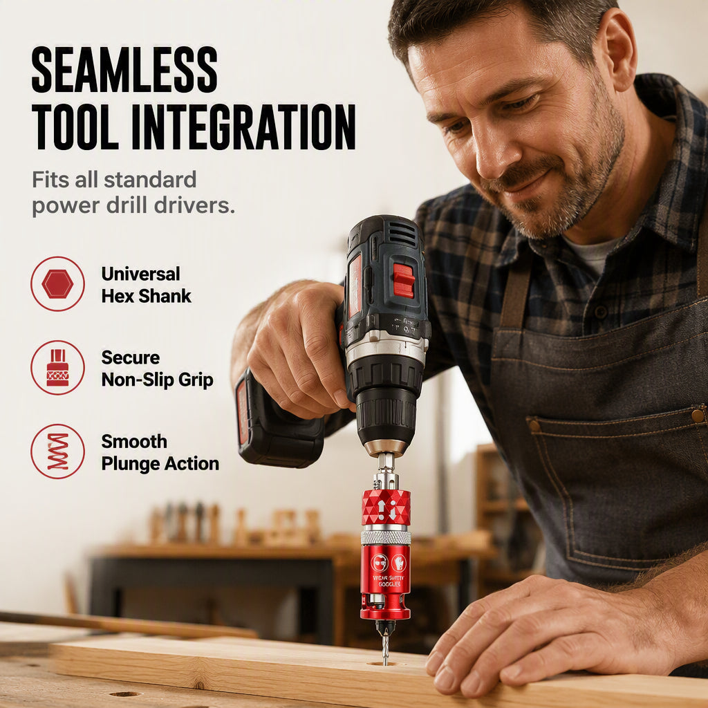 🔧 2026 Sale — Over 3200 Sold! ⚙️ Semi-Automatic Countersink Drill Bits Set