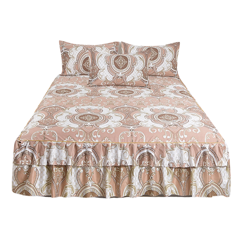 🌸 50% OFF! ✨ 3-Piece Floral Ruffled Bed Skirt Set – Elegant Ruffle Design, Fade-Resistant Reactive Dyeing & Pilling-Resistant Cotton Blend – Conceals Storage with Designer Charm 🛏️