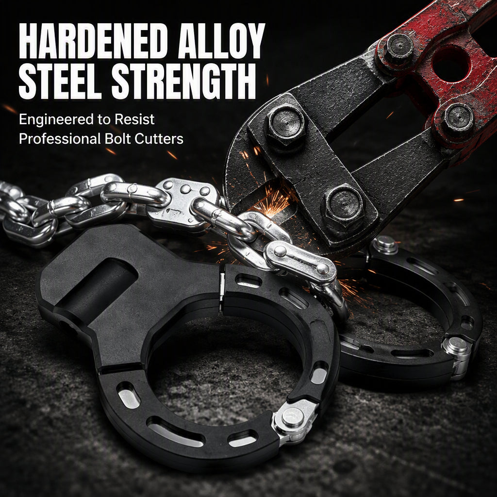 Heavy Duty Scooter Handcuff Lock Anti Theft Alloy Steel Chain Lock with Storage Bag