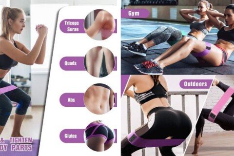 Elastic hip belt for fitness