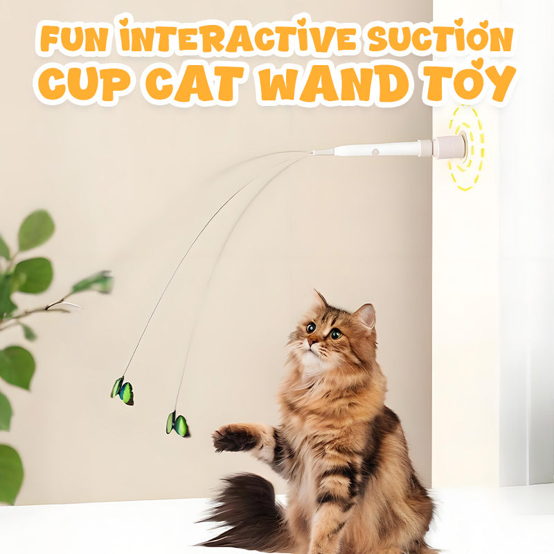 📢📢50% OFF !!⏰Fun Interactive Suction Cup Cat Wand Toy