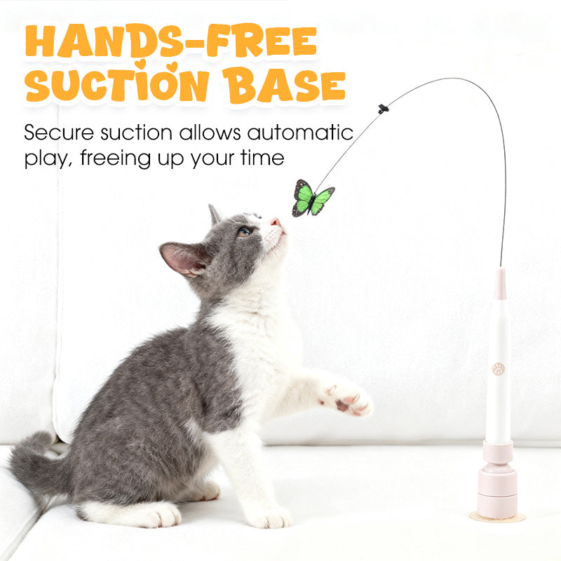 📢📢50% OFF !!⏰Fun Interactive Suction Cup Cat Wand Toy