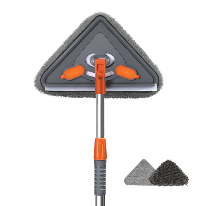 🧹 50% OFF NOW! 🎁 Triangular Cleaning Mop with Extendable Pole – 360° swivel, washable pads & lightweight – Cleans floors, walls & corners with ease ✨