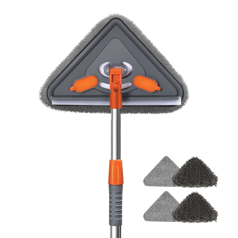 🧹 50% OFF NOW! 🎁 Triangular Cleaning Mop with Extendable Pole – 360° swivel, washable pads & lightweight – Cleans floors, walls & corners with ease ✨