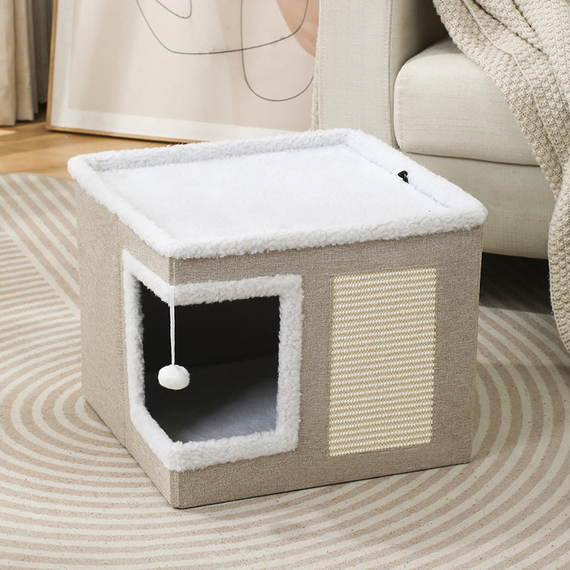 📢📢50% OFF !! ⏰Foldable 2-in-1 Cat Cube House