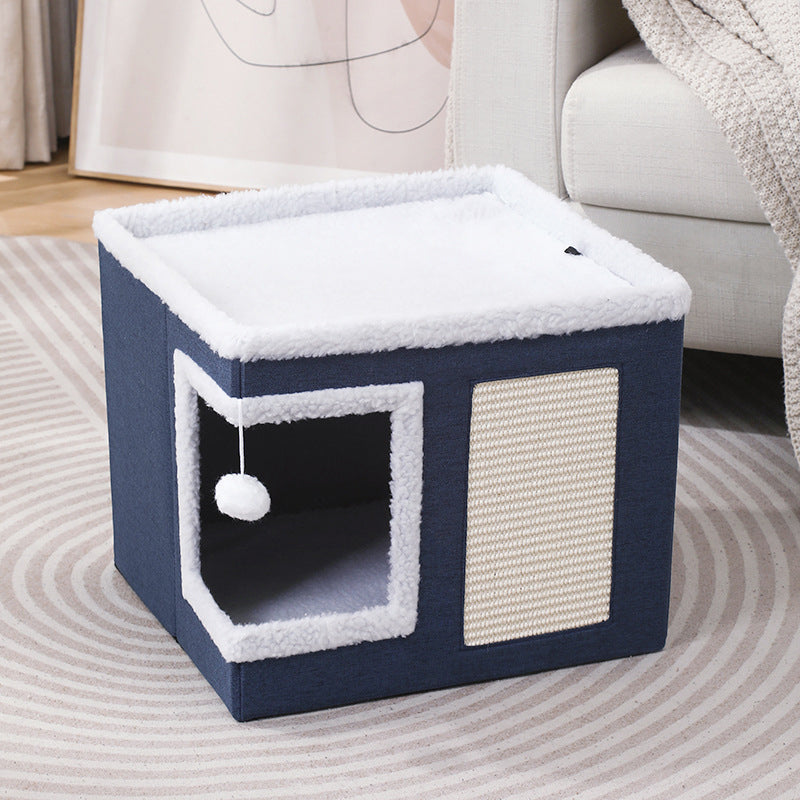 📢📢50% OFF !! ⏰Foldable 2-in-1 Cat Cube House