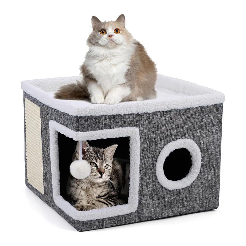 📢📢50% OFF !! ⏰Foldable 2-in-1 Cat Cube House