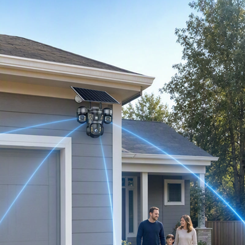 Triple Lens Solar WiFi Security Camera