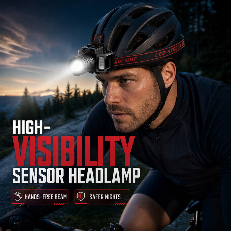 ⏳Limited-time 50% off⏰Rechargeable LED Headlamp with Motion Sensor🎣🔦