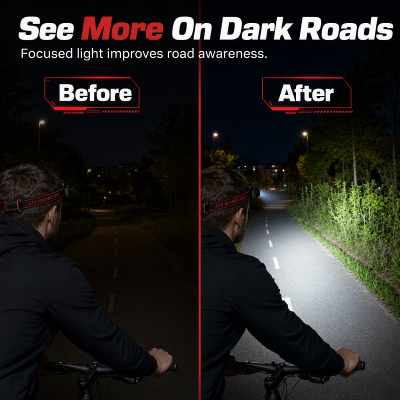 ⏳Limited-time 50% off⏰Rechargeable LED Headlamp with Motion Sensor🎣🔦