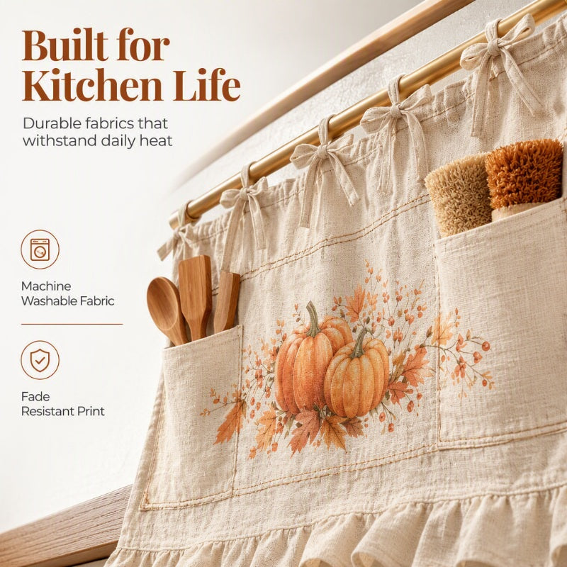 Oven Skirt Curtain with Pockets