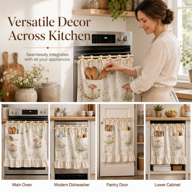 Oven Skirt Curtain with Pockets