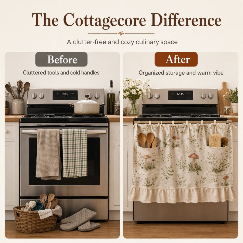 Oven Skirt Curtain with Pockets