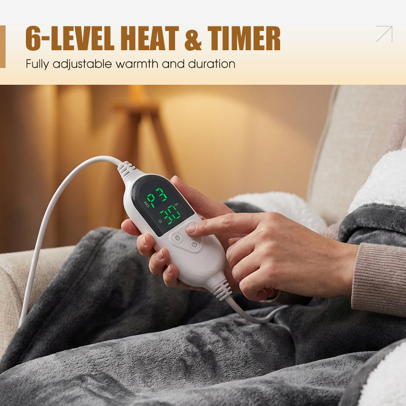 🛏️ Save 50%! 🔥 Electric Heated Blanket – Multi-functional & adjustable warmth ✨