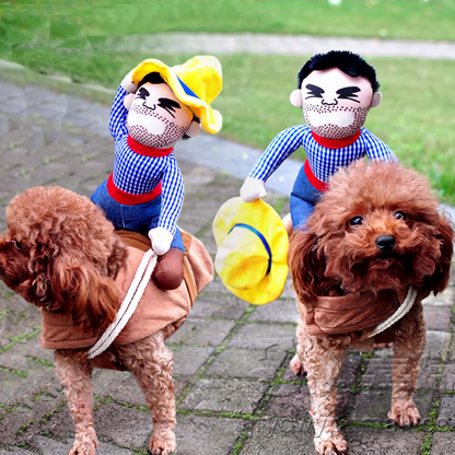 Cowboy Equestrian-Style Pet Costume Set