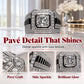 Elegant Sparkly Square Halo Ring