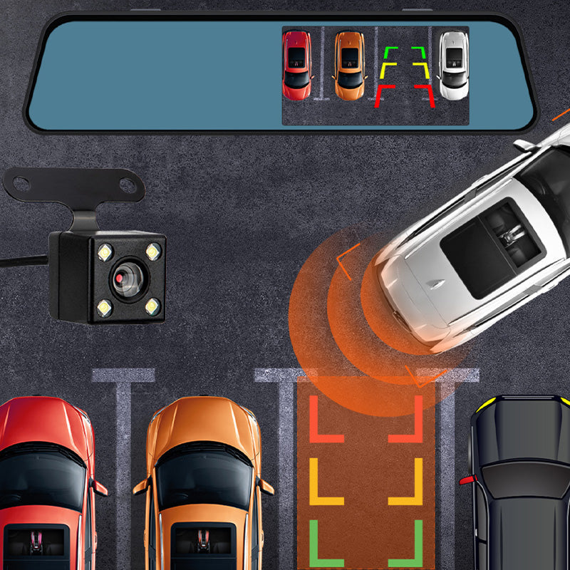 Dual-Lens Rearview Mirror Dash Cam