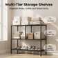 Heavy-Duty Freestanding Clothes Rack with Shelves