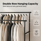 Heavy-Duty Freestanding Clothes Rack with Shelves