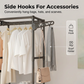 Heavy-Duty Freestanding Clothes Rack with Shelves