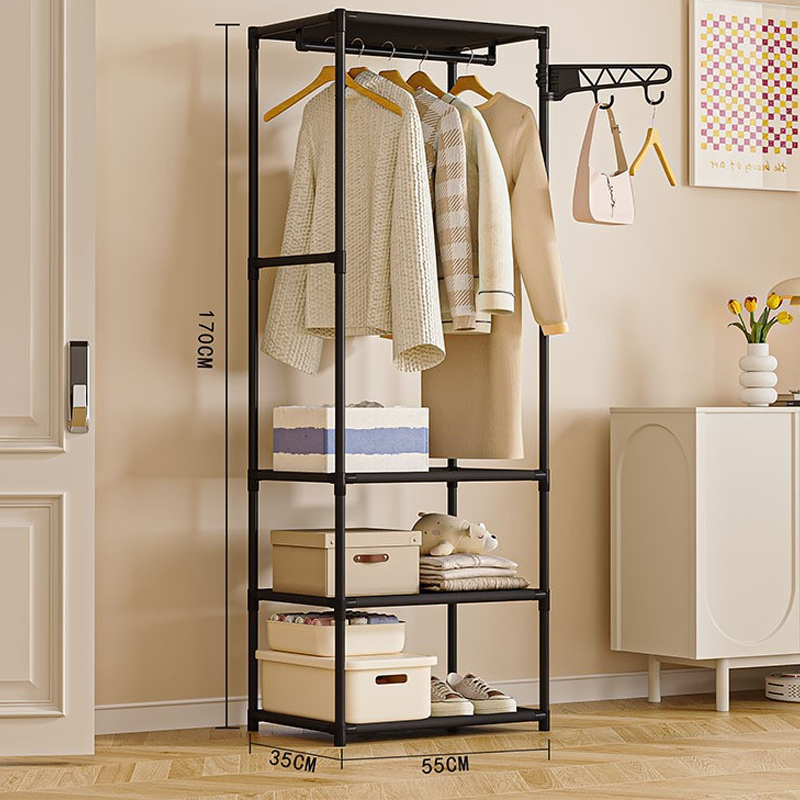 Heavy-Duty Freestanding Clothes Rack with Shelves