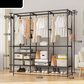 Heavy-Duty Freestanding Clothes Rack with Shelves