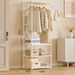 Heavy-Duty Freestanding Clothes Rack with Shelves