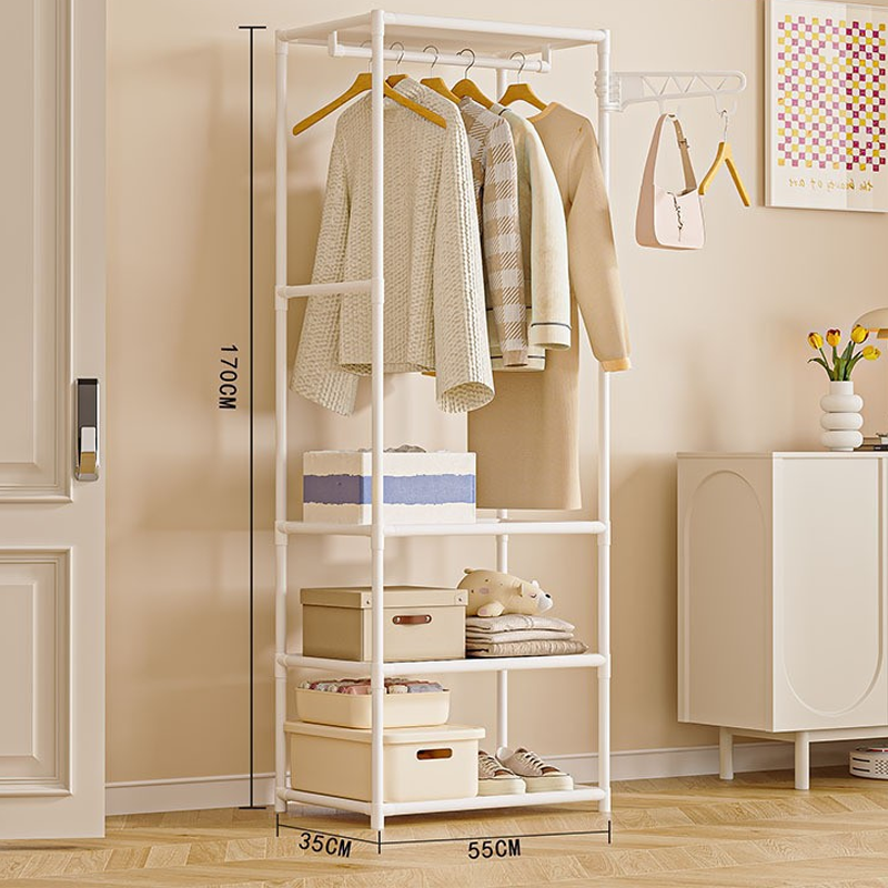 Heavy-Duty Freestanding Clothes Rack with Shelves