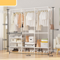 Heavy-Duty Freestanding Clothes Rack with Shelves